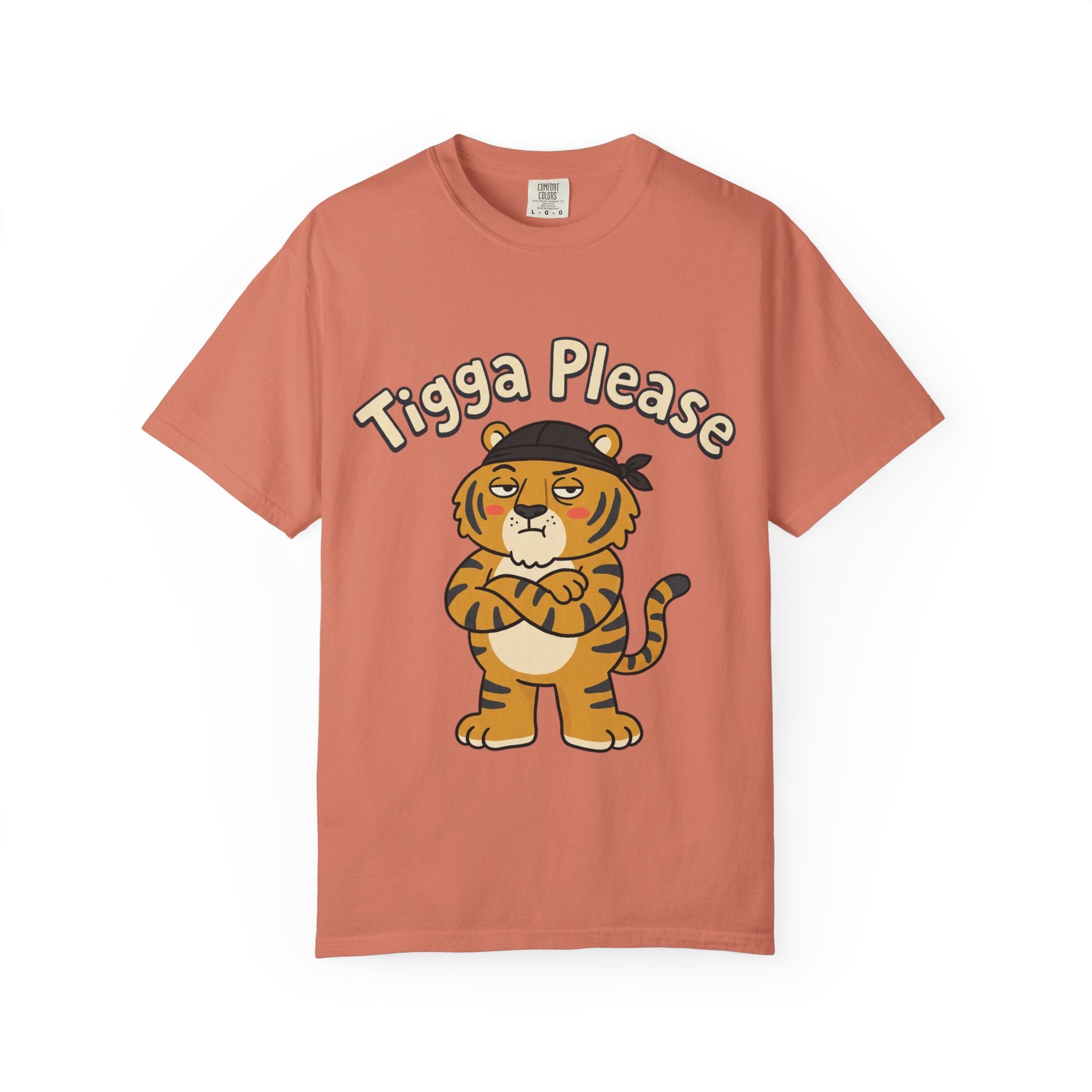 Tigga Please Tiger Illustration T-Shirt | Cute Cartoon Tiger Tee