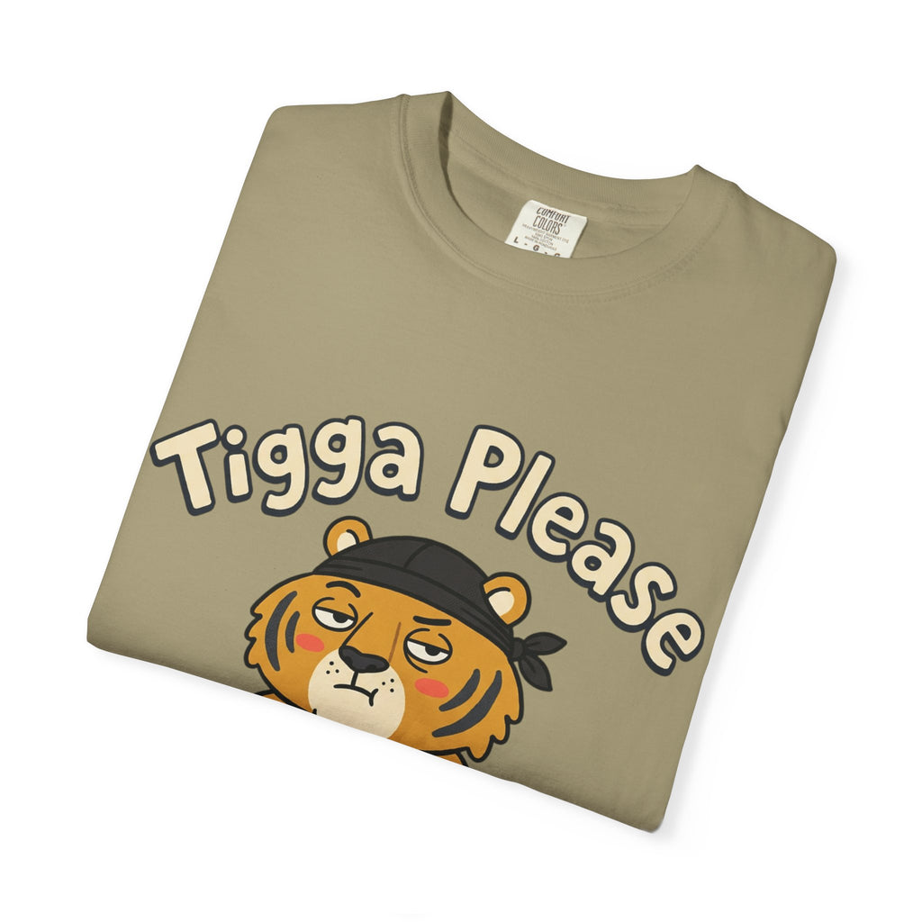 Tigga Please Tiger Illustration T-Shirt | Cute Cartoon Tiger Tee