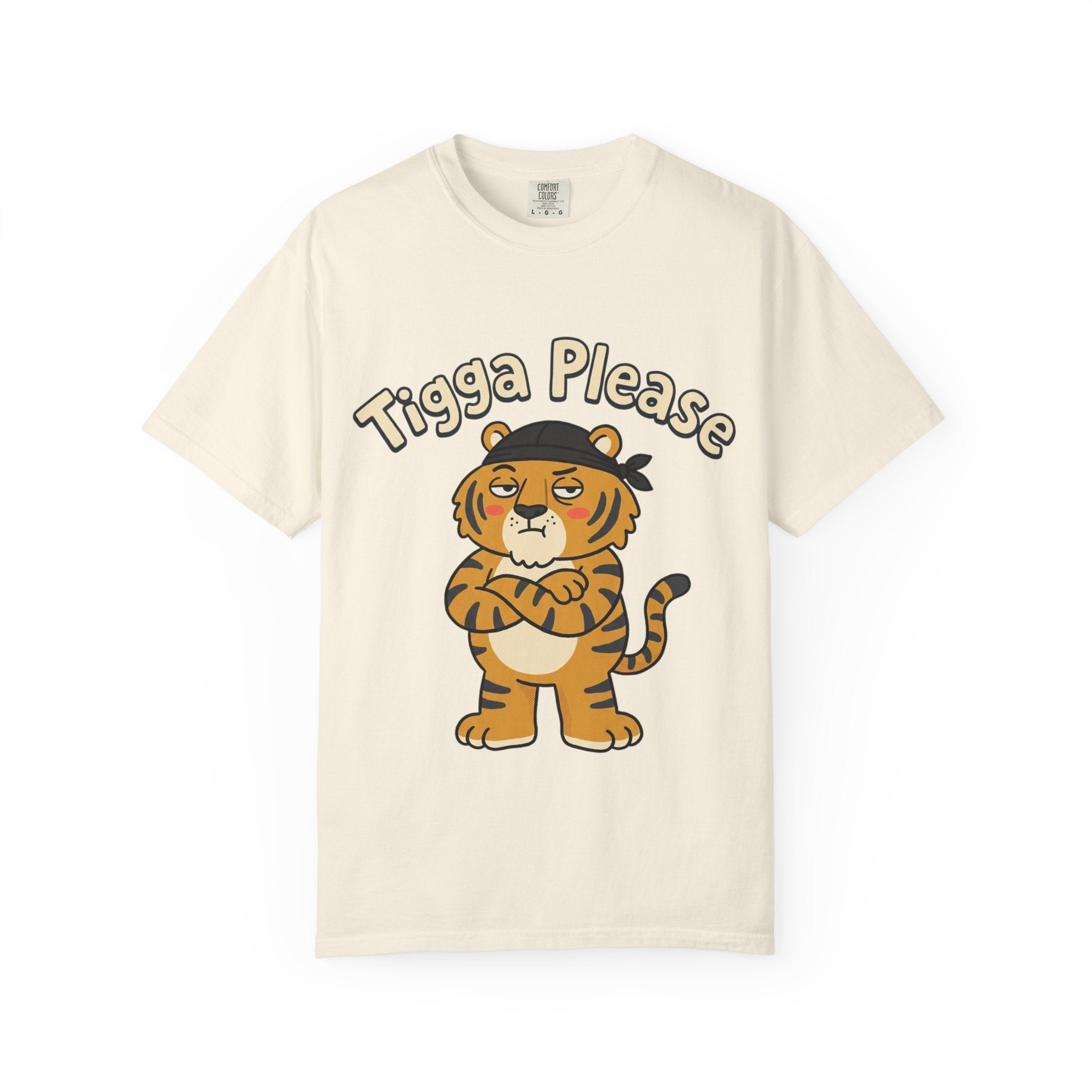 Tigga Please Tiger Illustration T-Shirt | Cute Cartoon Tiger Tee