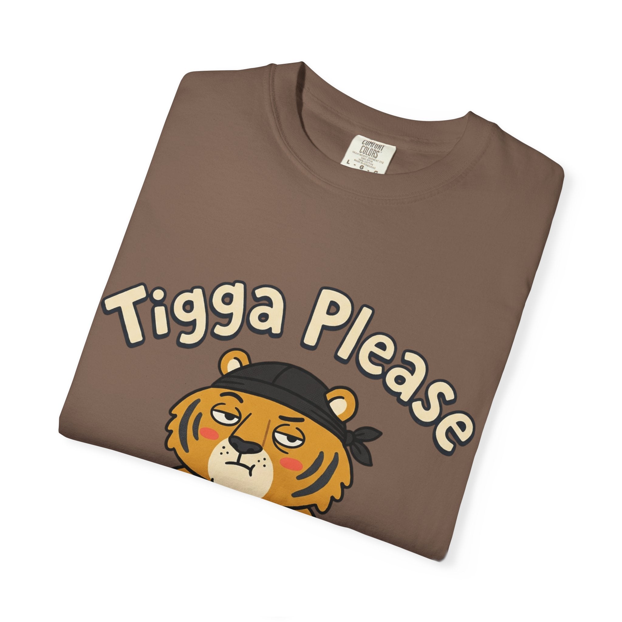 Tigga Please Tiger Illustration T-Shirt | Cute Cartoon Tiger Tee