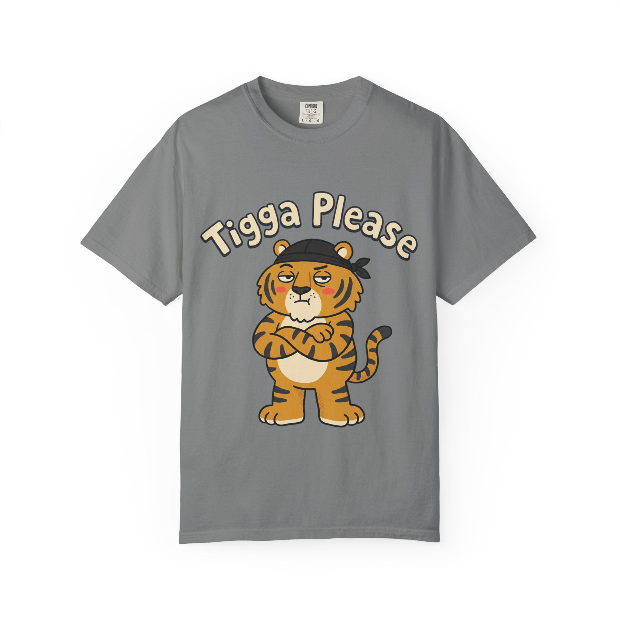 Tigga Please Tiger Illustration T-Shirt | Cute Cartoon Tiger Tee