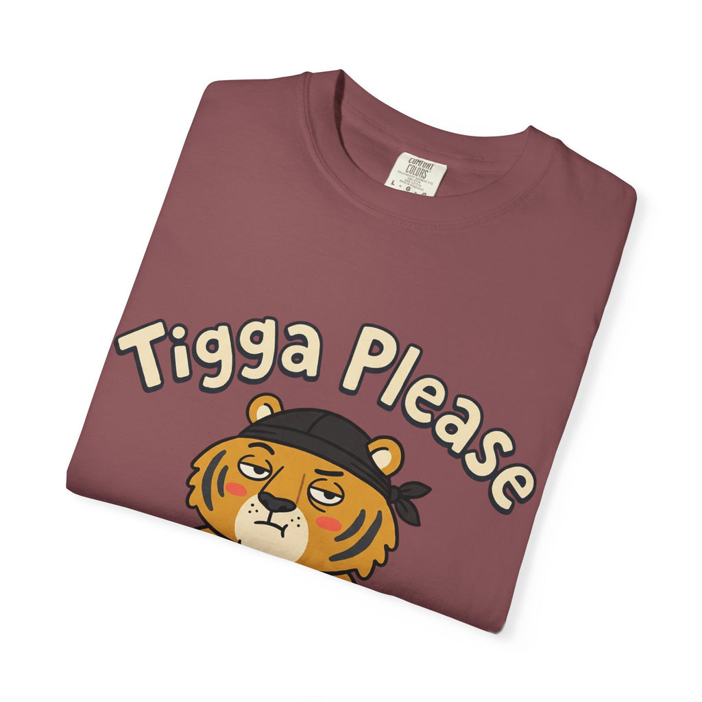 Tigga Please Tiger Illustration T-Shirt | Cute Cartoon Tiger Tee