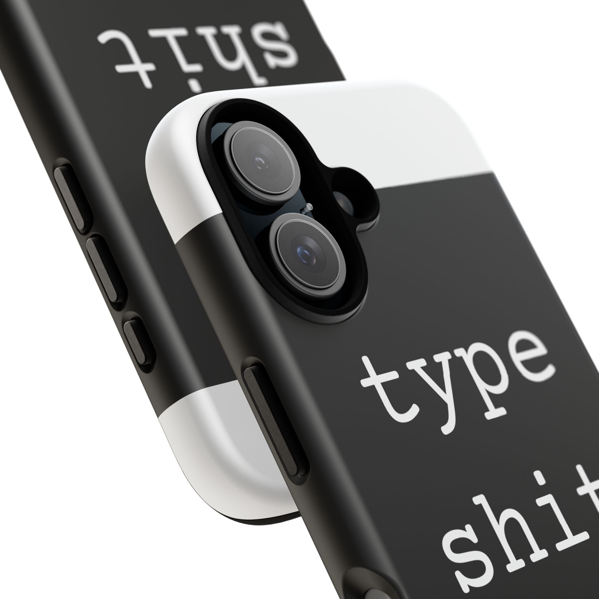 type shit Phone Case | Minimalist Typography Black