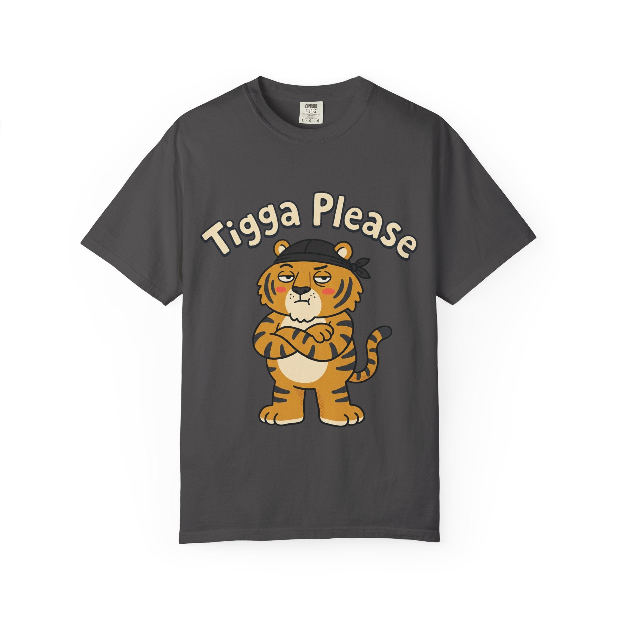 Tigga Please Tiger Illustration T-Shirt | Cute Cartoon Tiger Tee
