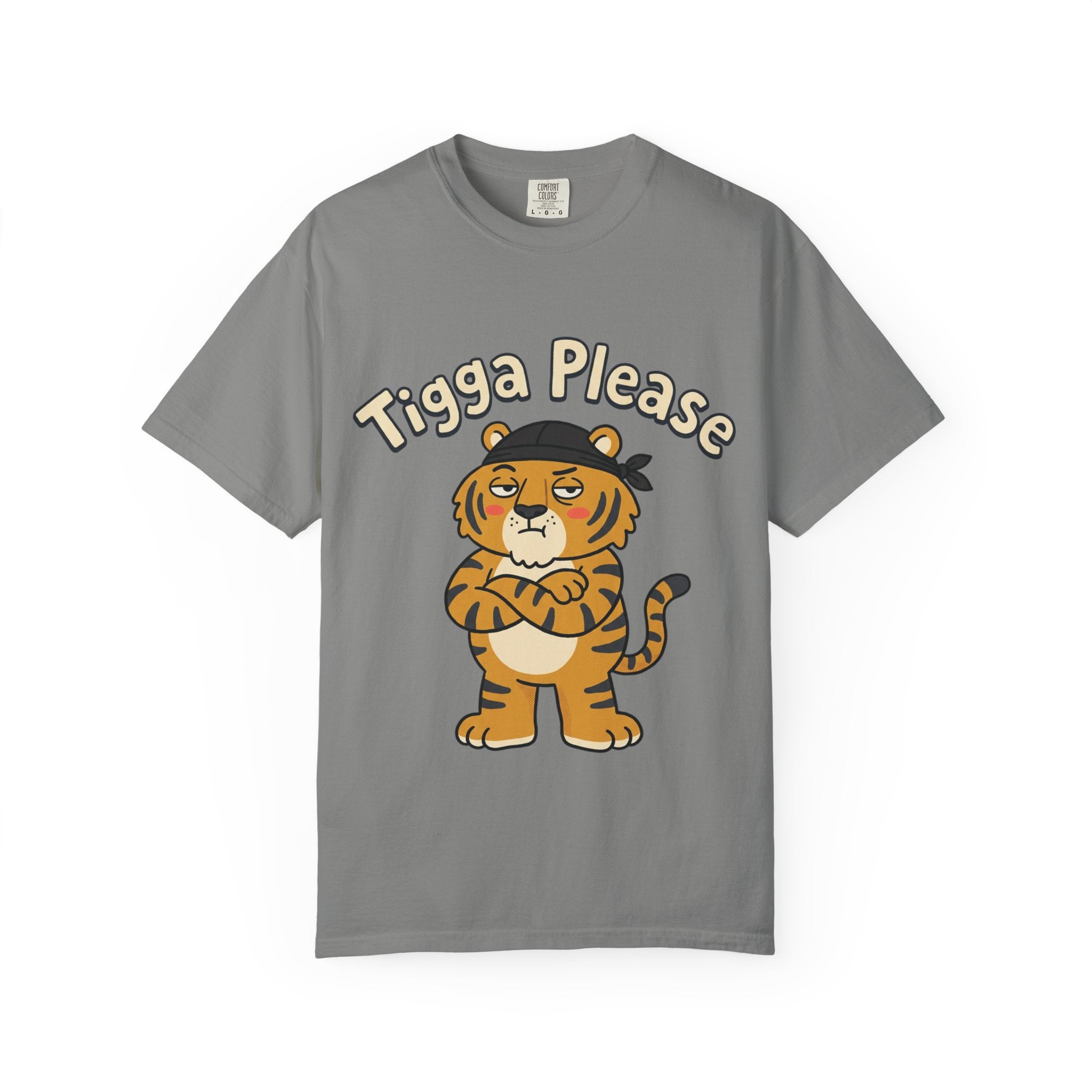 Tigga Please Tiger Illustration T-Shirt | Cute Cartoon Tiger Tee