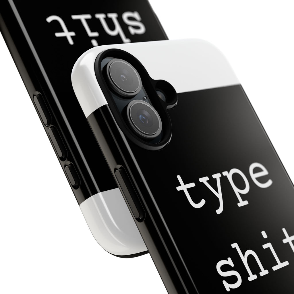 type shit Phone Case | Minimalist Typography Black