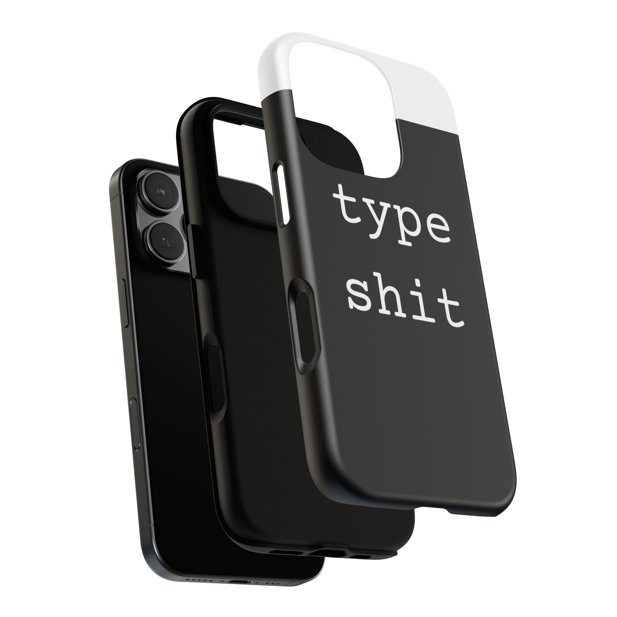 type shit Phone Case | Minimalist Typography Black