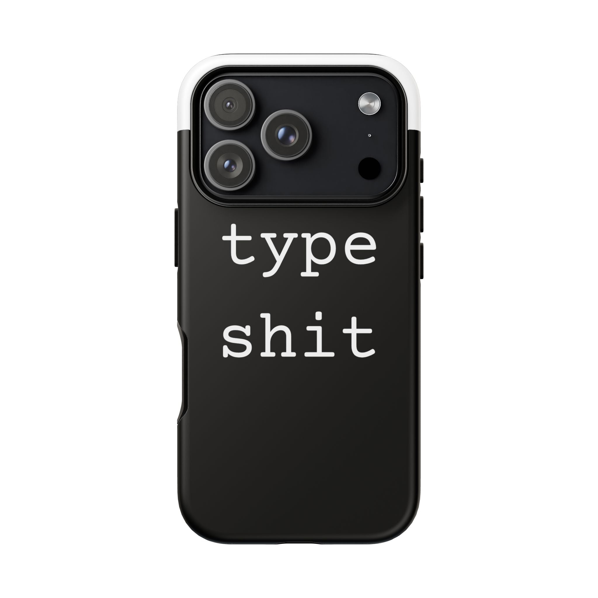 type shit Phone Case | Minimalist Typography Black