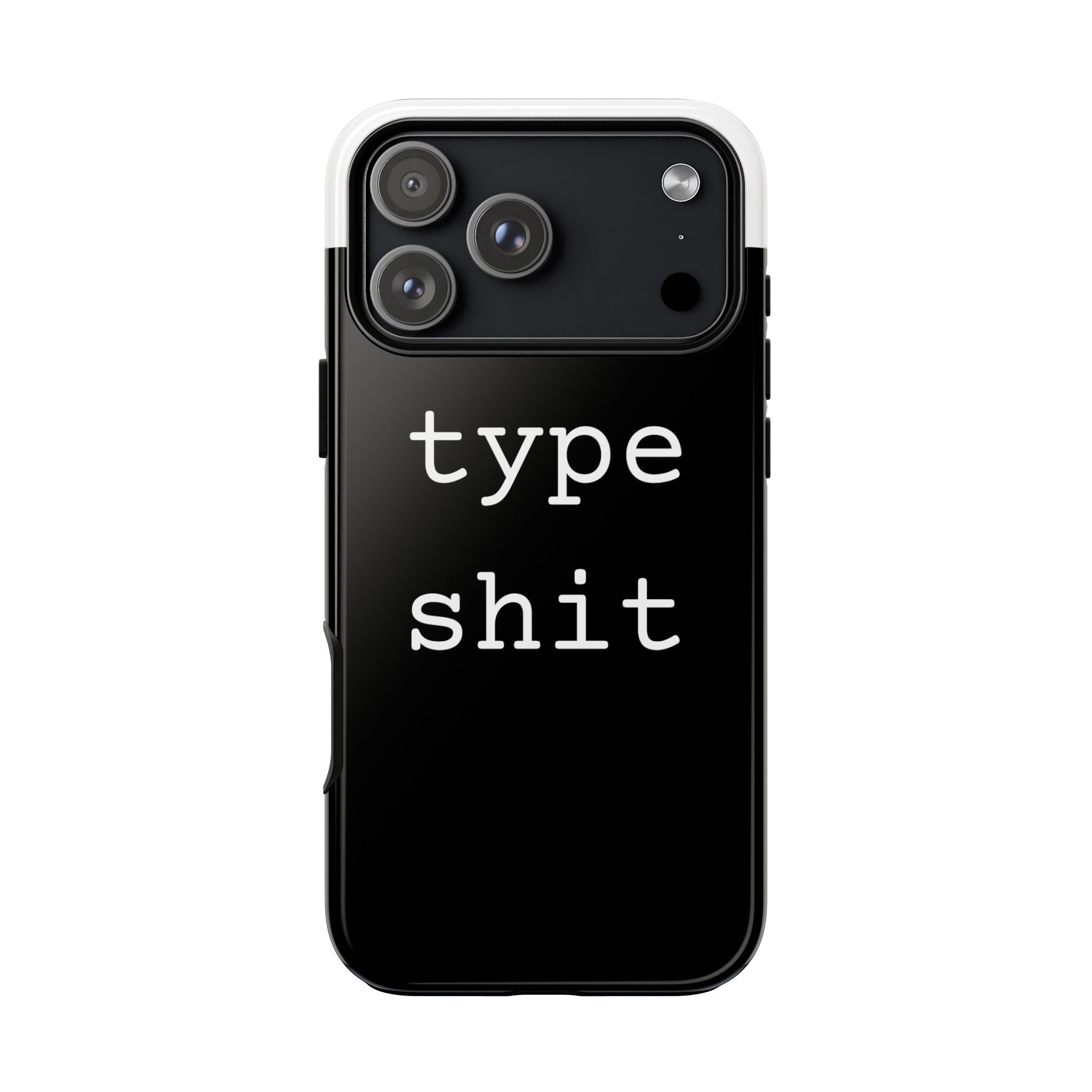 type shit Phone Case | Minimalist Typography Black