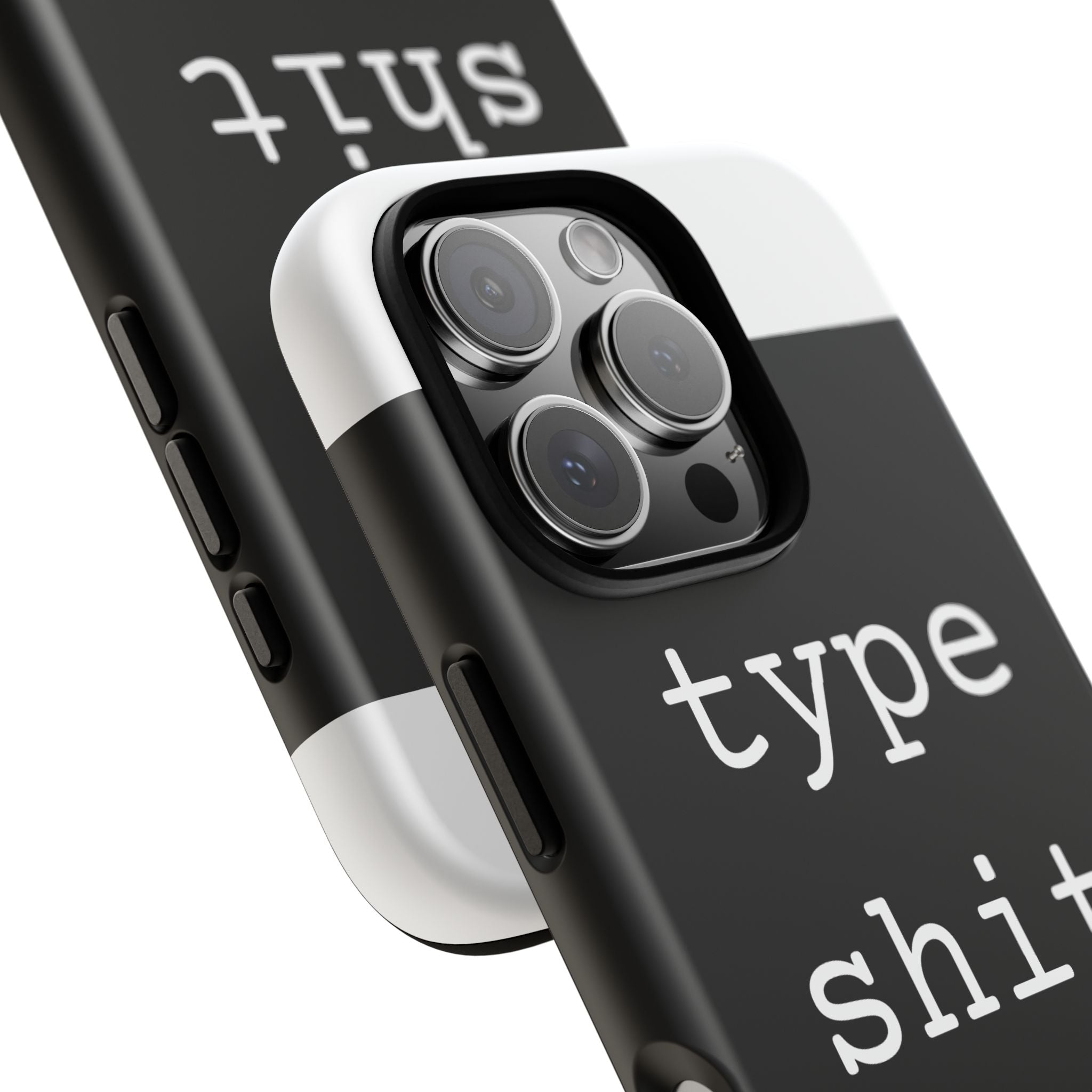 type shit Phone Case | Minimalist Typography Black