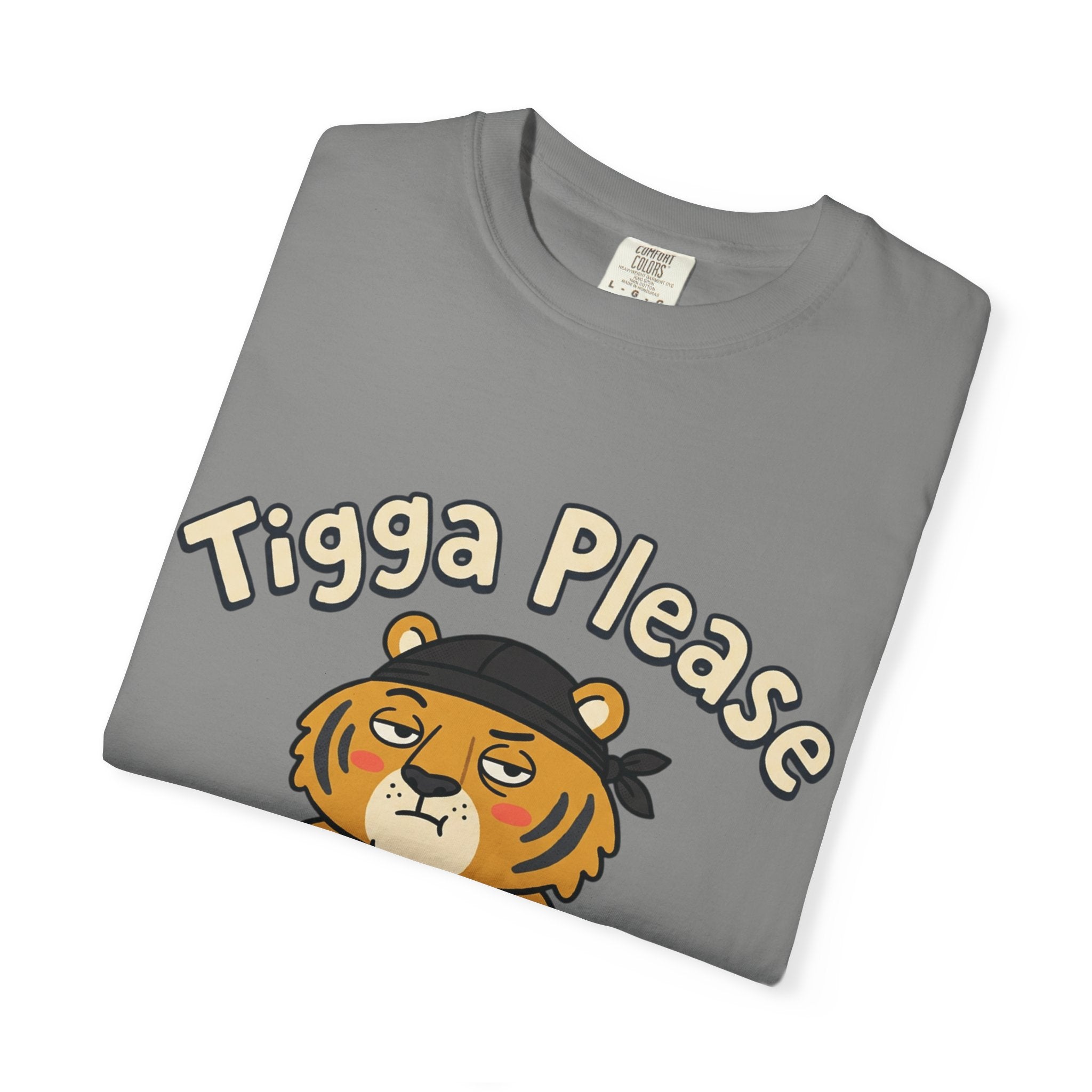 Tigga Please Tiger Illustration T-Shirt | Cute Cartoon Tiger Tee