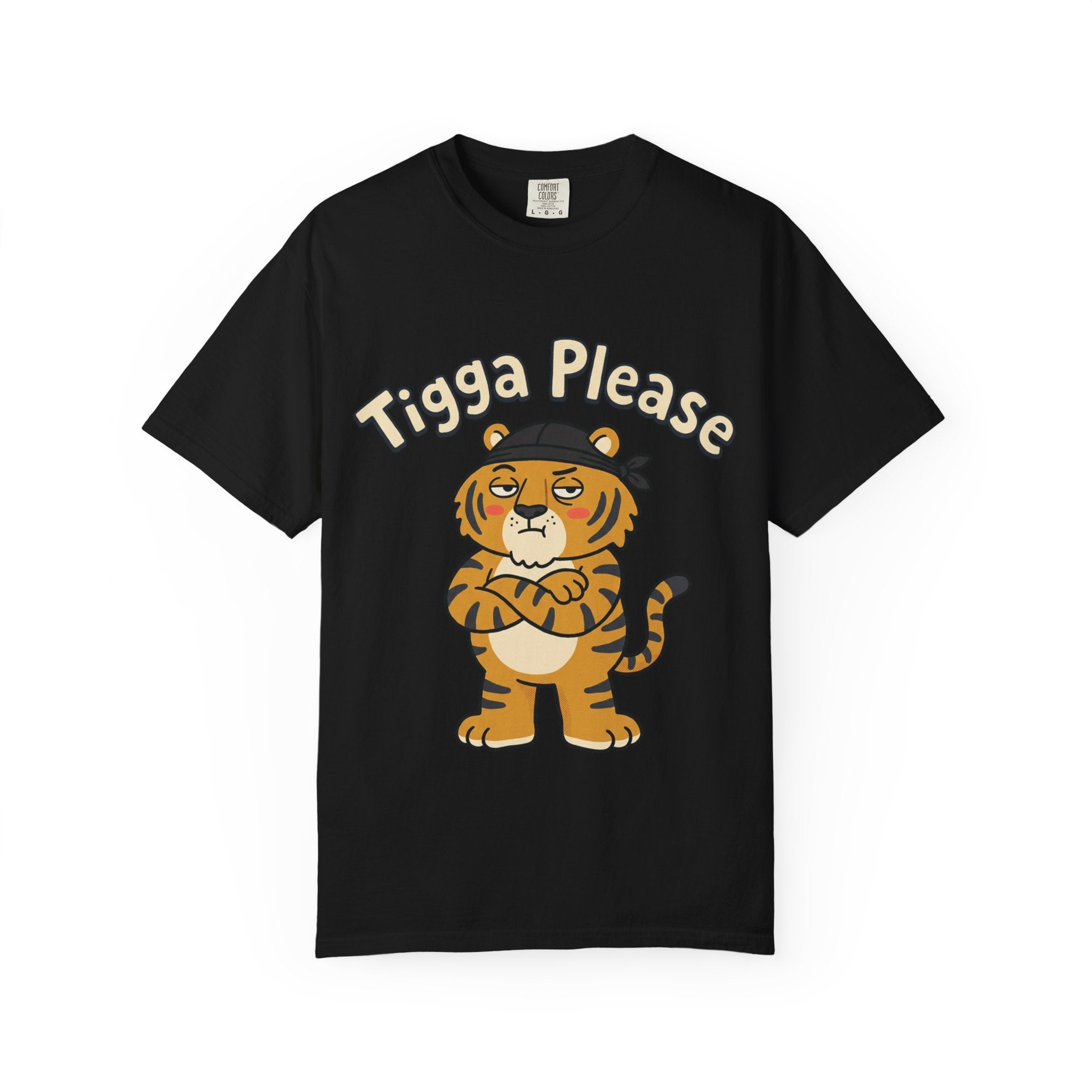 Tigga Please Tiger Illustration T-Shirt | Cute Cartoon Tiger Tee