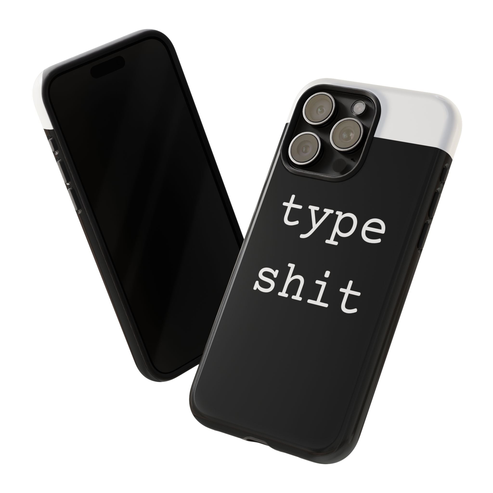 type shit Phone Case | Minimalist Typography Black
