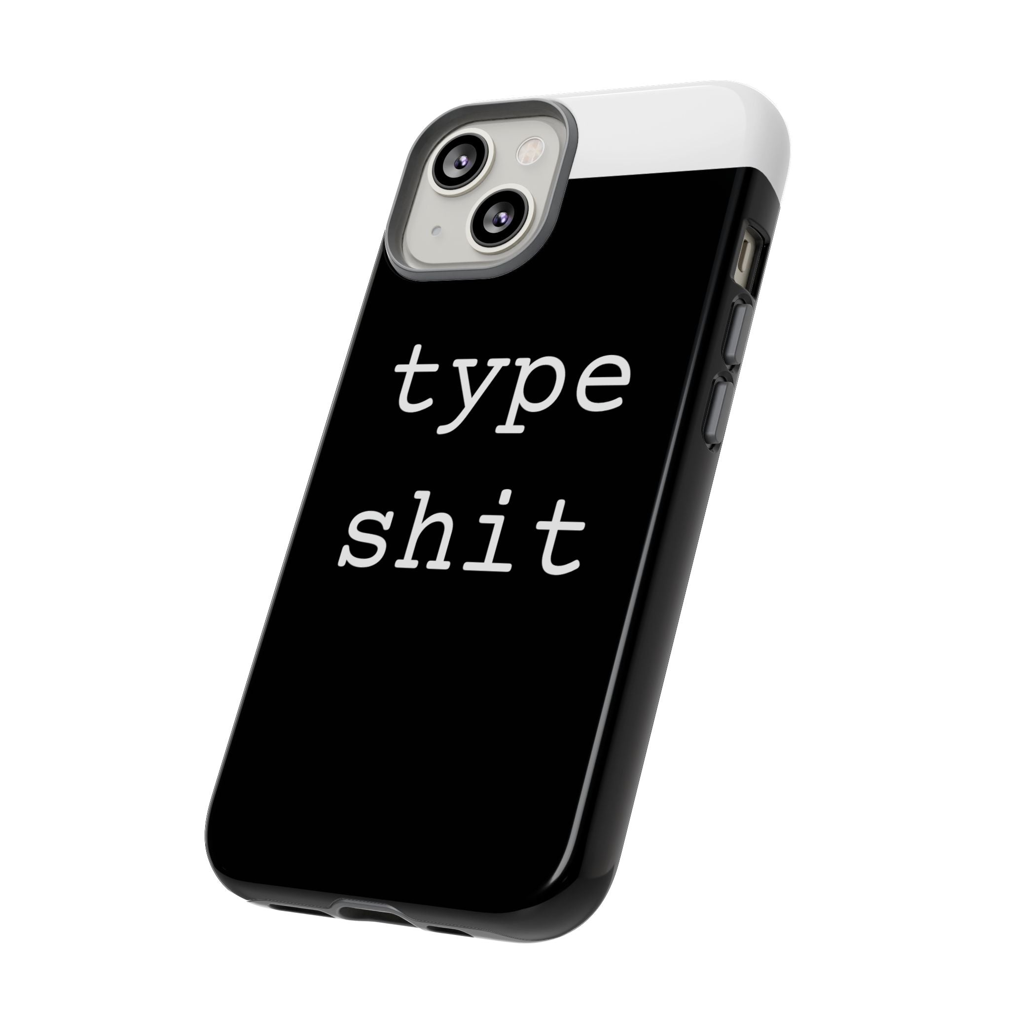 type shit Phone Case | Minimalist Typography Black