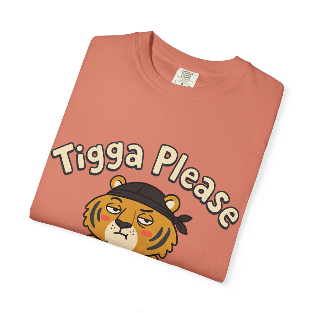 Tigga Please Tiger Illustration T-Shirt | Cute Cartoon Tiger Tee
