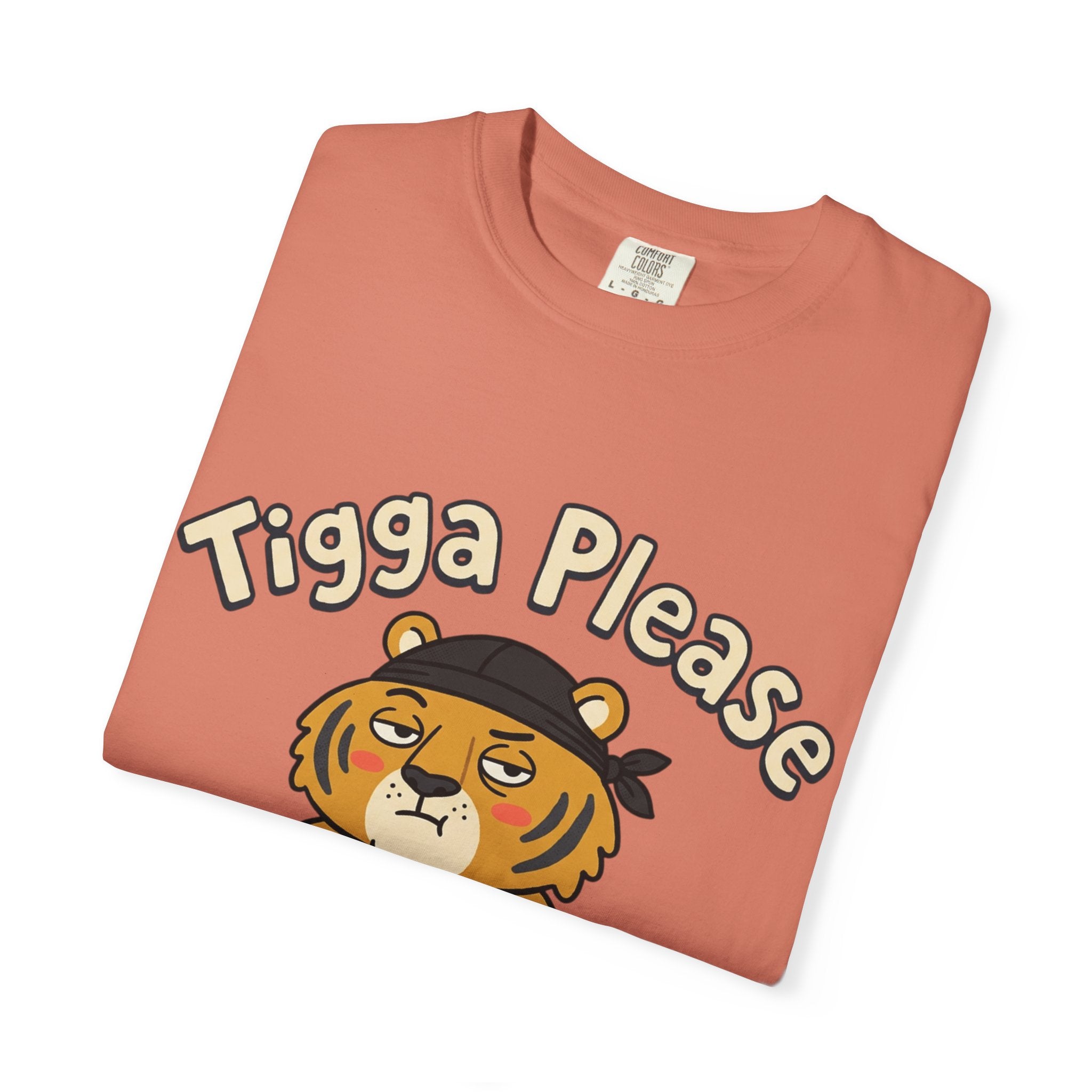 Tigga Please Tiger Illustration T-Shirt | Cute Cartoon Tiger Tee