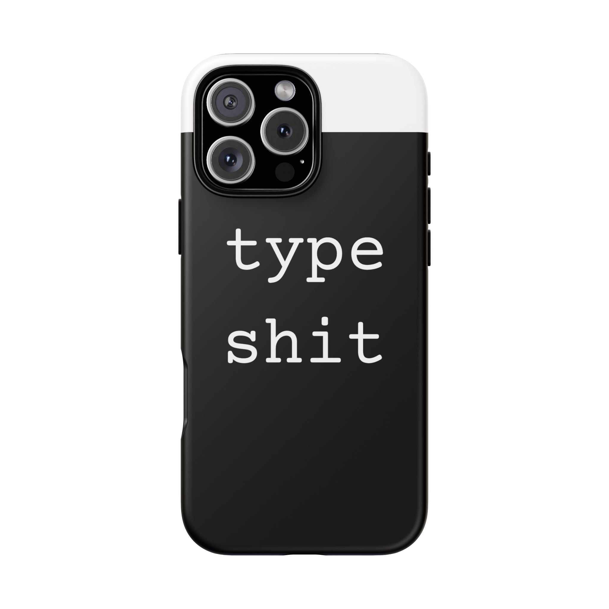 type shit Phone Case | Minimalist Typography Black