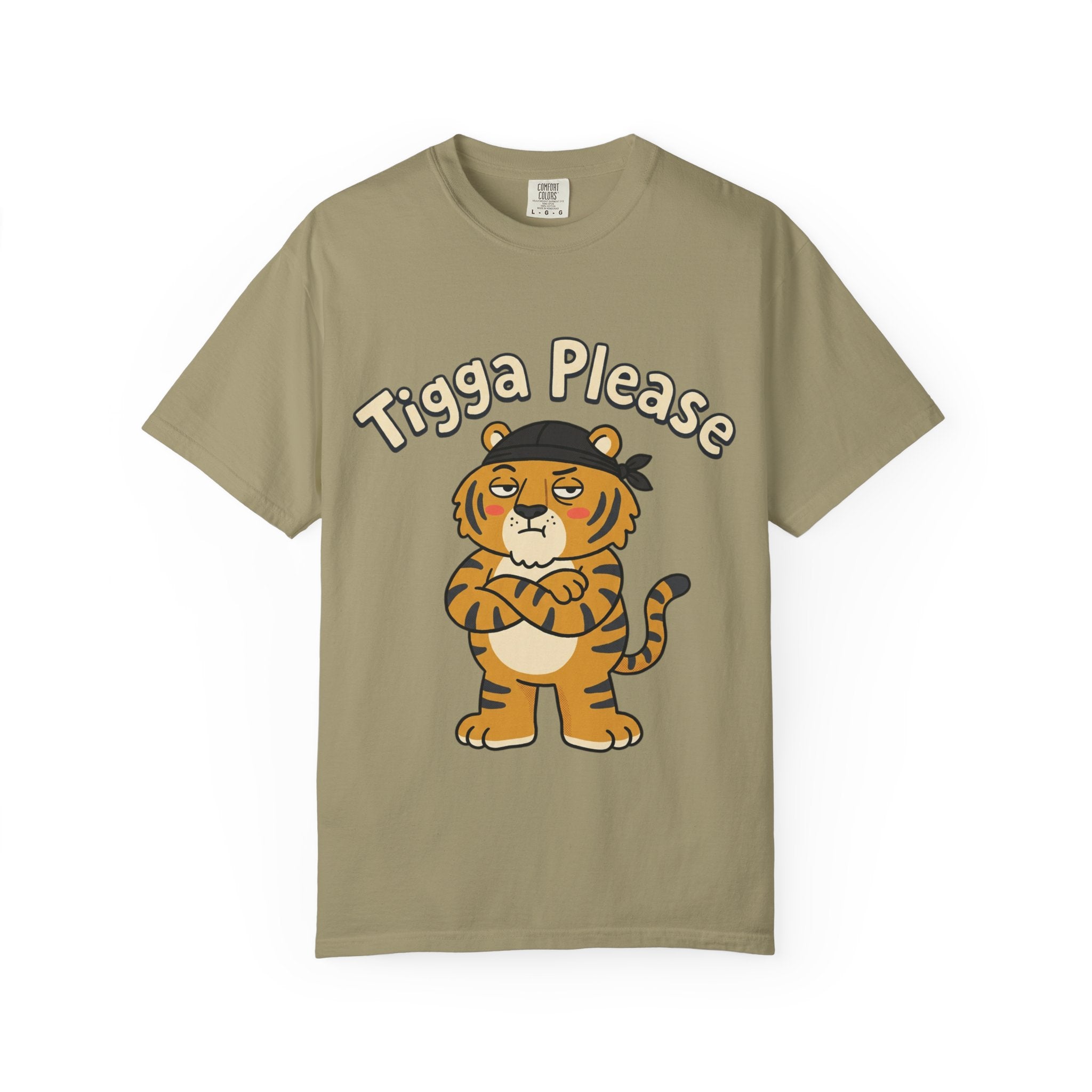 Tigga Please Tiger Illustration T-Shirt | Cute Cartoon Tiger Tee