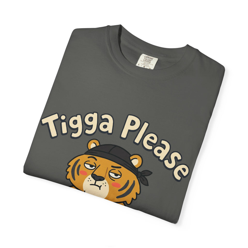 Tigga Please Tiger Illustration T-Shirt | Cute Cartoon Tiger Tee