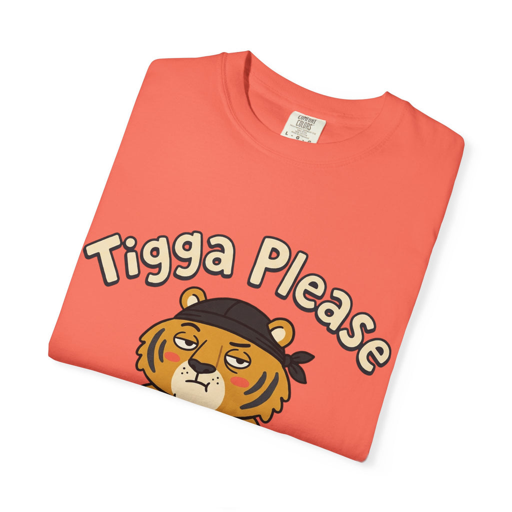 Tigga Please Tiger Illustration T-Shirt | Cute Cartoon Tiger Tee