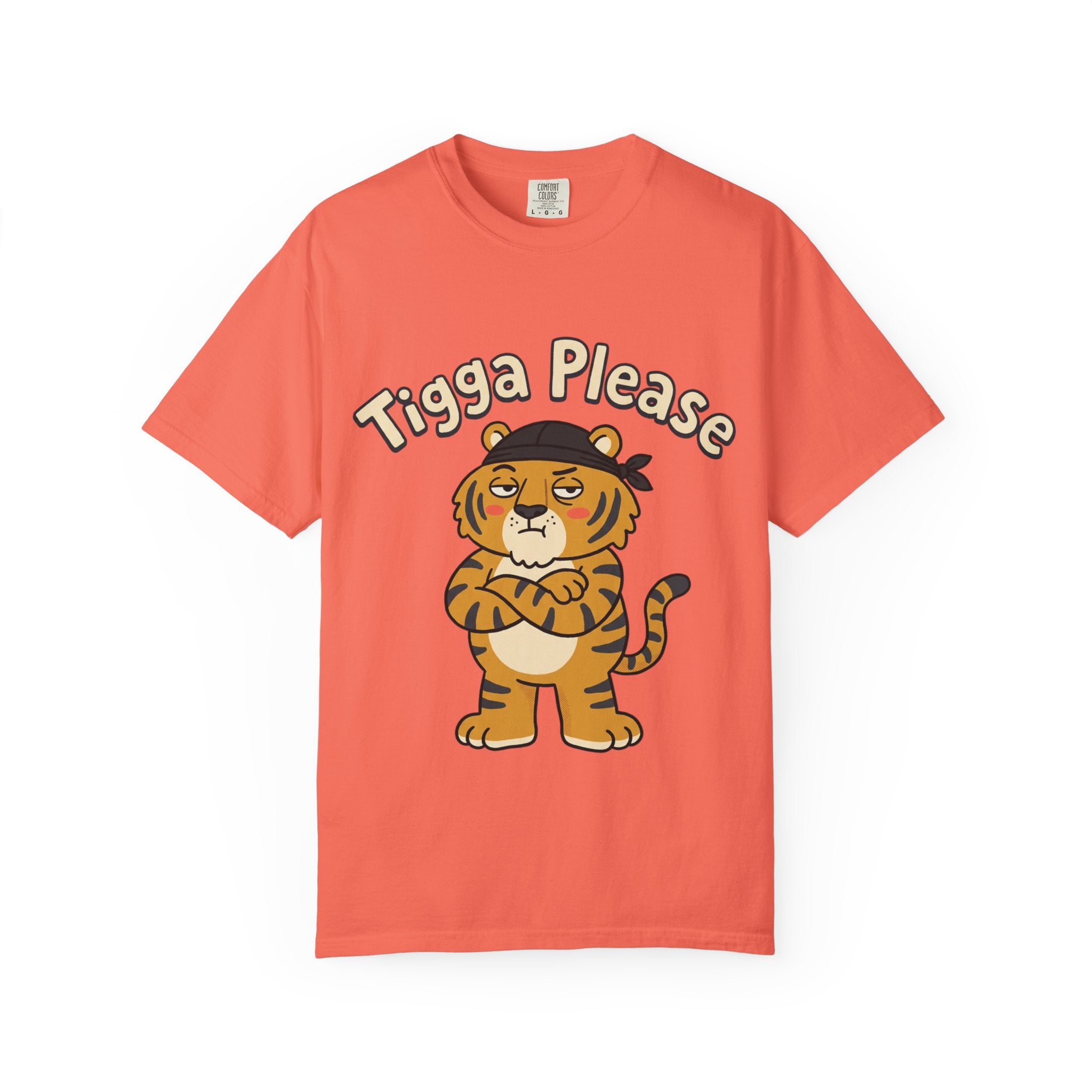 Tigga Please Tiger Illustration T-Shirt | Cute Cartoon Tiger Tee