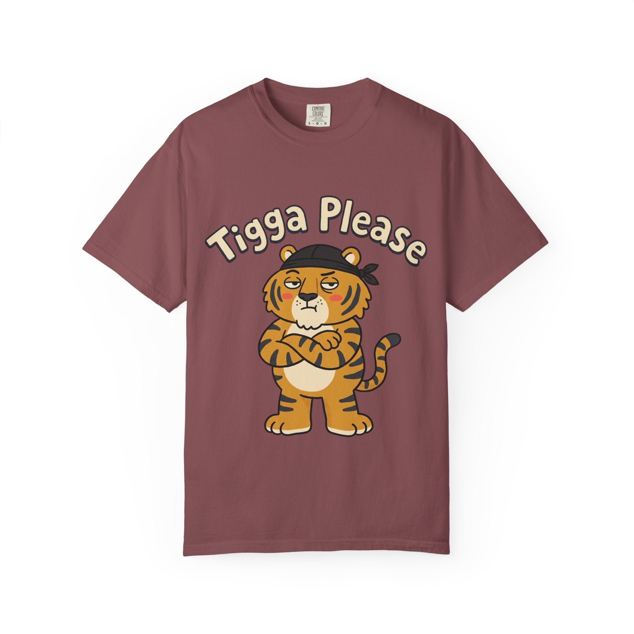 Tigga Please Tiger Illustration T-Shirt | Cute Cartoon Tiger Tee
