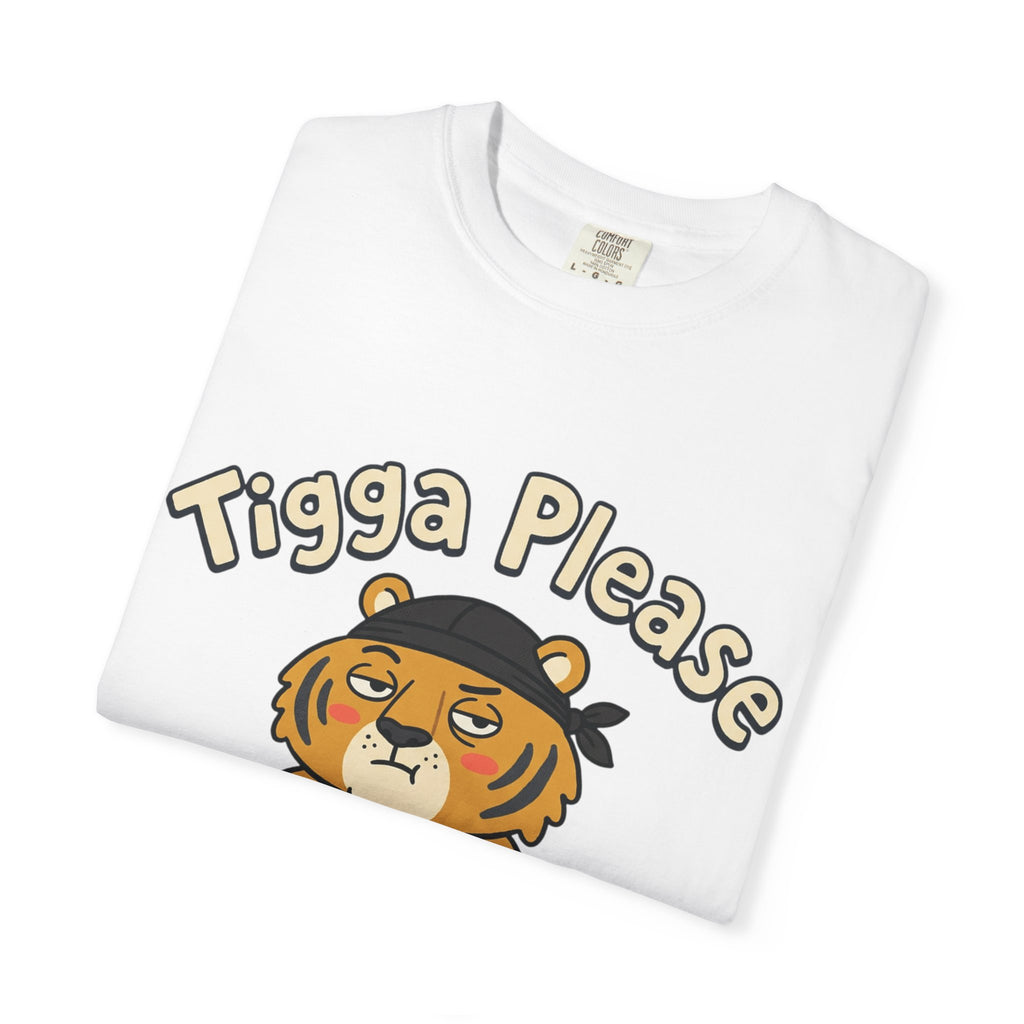Tigga Please Tiger Illustration T-Shirt | Cute Cartoon Tiger Tee