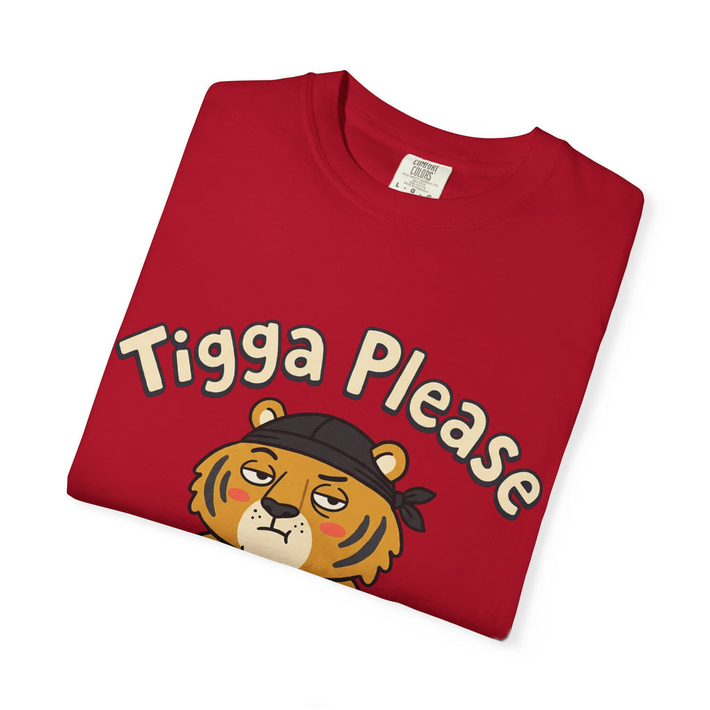Tigga Please Tiger Illustration T-Shirt | Cute Cartoon Tiger Tee