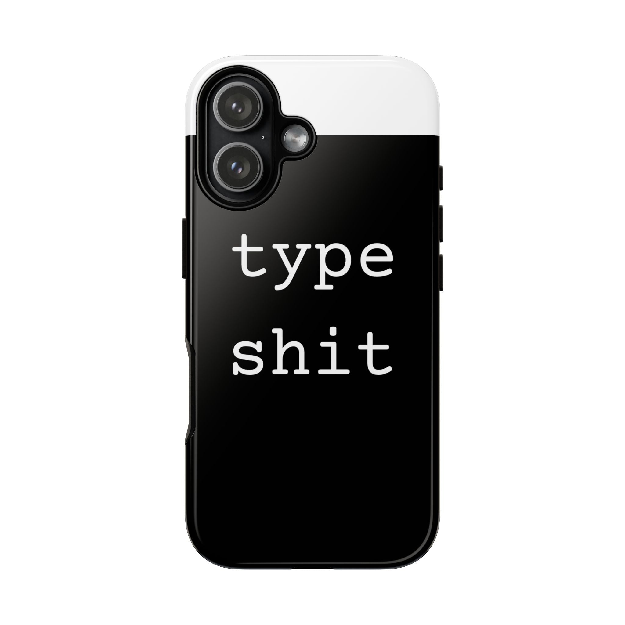 type shit Phone Case | Minimalist Typography Black