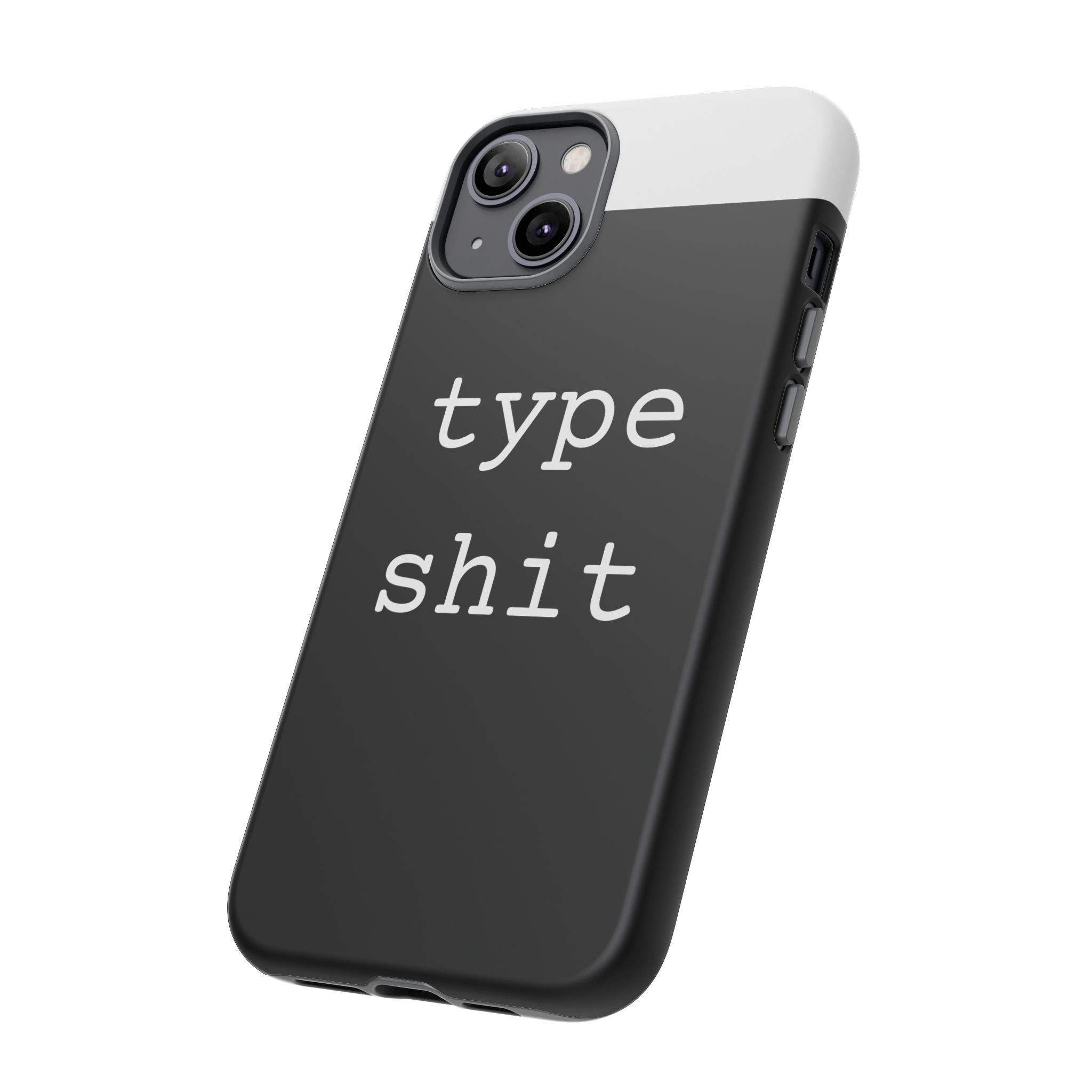 type shit Phone Case | Minimalist Typography Black