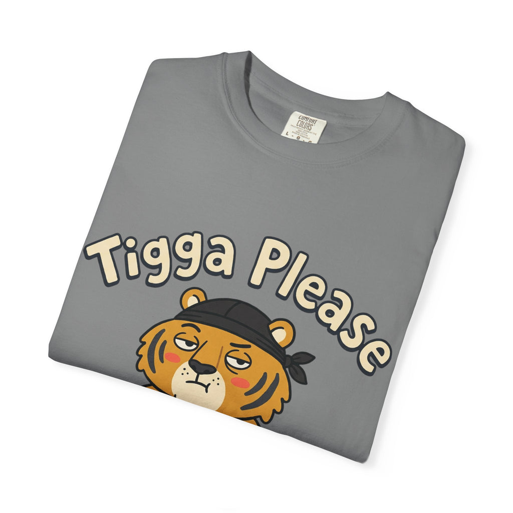 Tigga Please Tiger Illustration T-Shirt | Cute Cartoon Tiger Tee