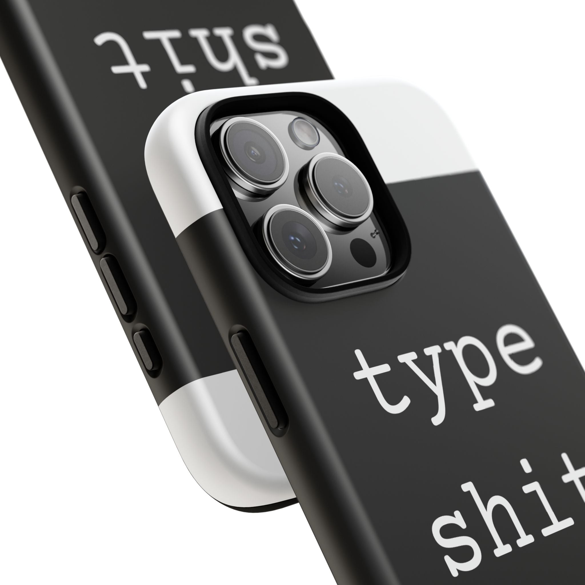 type shit Phone Case | Minimalist Typography Black