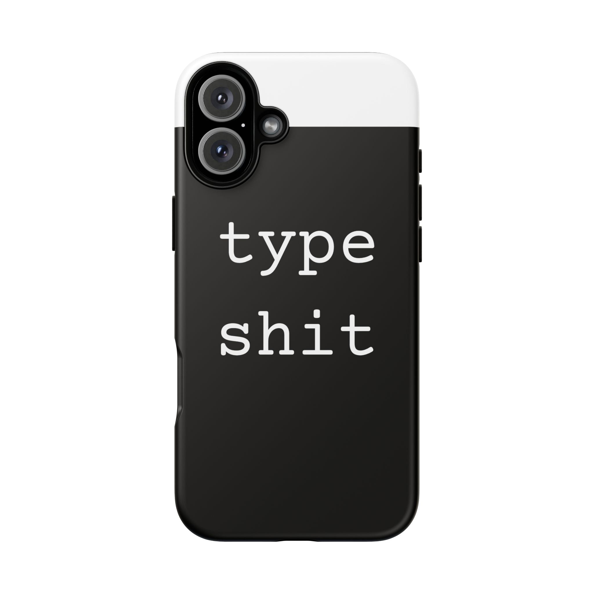 type shit Phone Case | Minimalist Typography Black