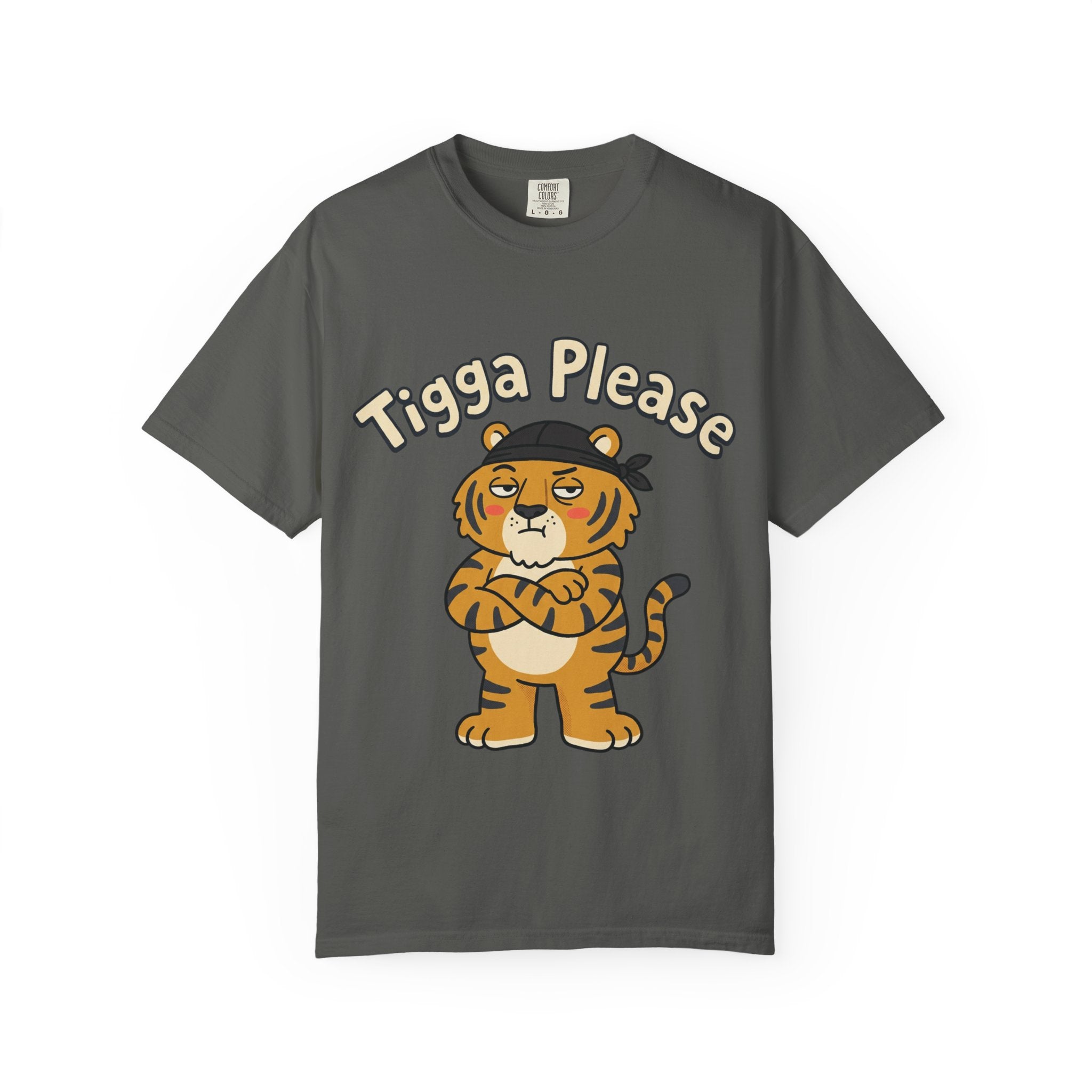 Tigga Please Tiger Illustration T-Shirt | Cute Cartoon Tiger Tee