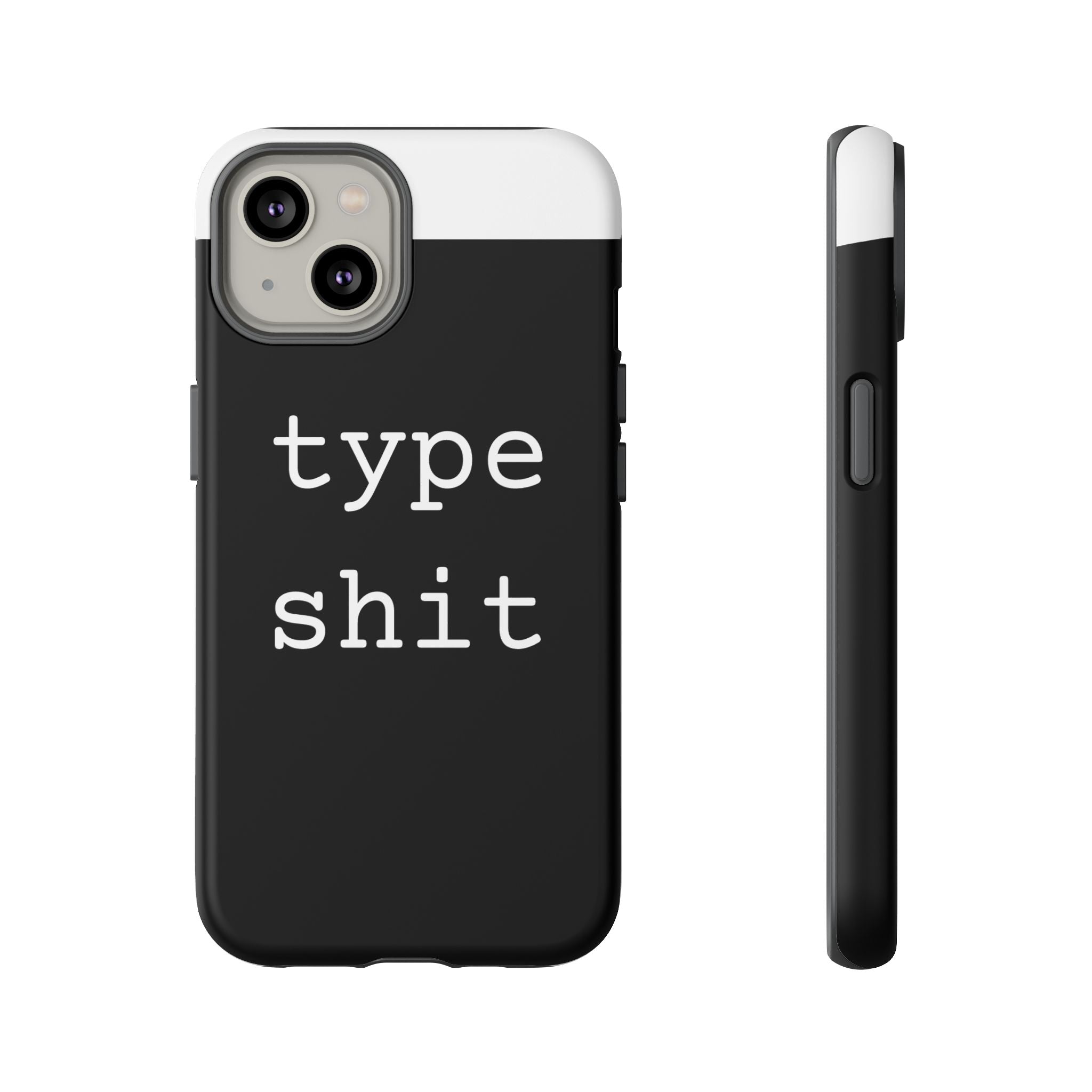 type shit Phone Case | Minimalist Typography Black