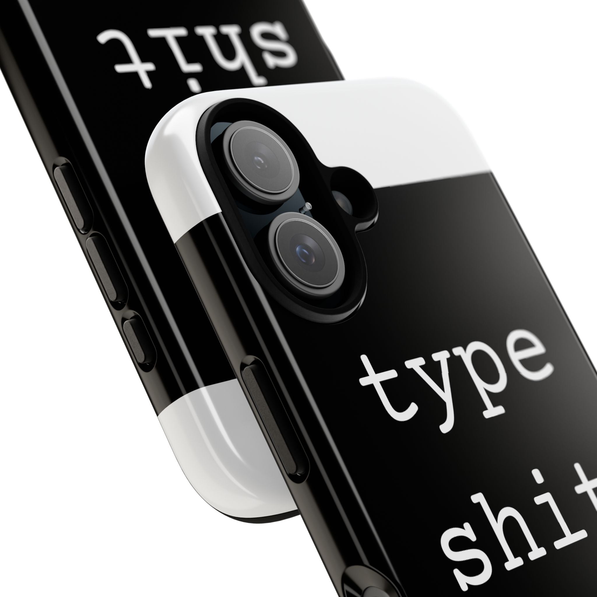 type shit Phone Case | Minimalist Typography Black