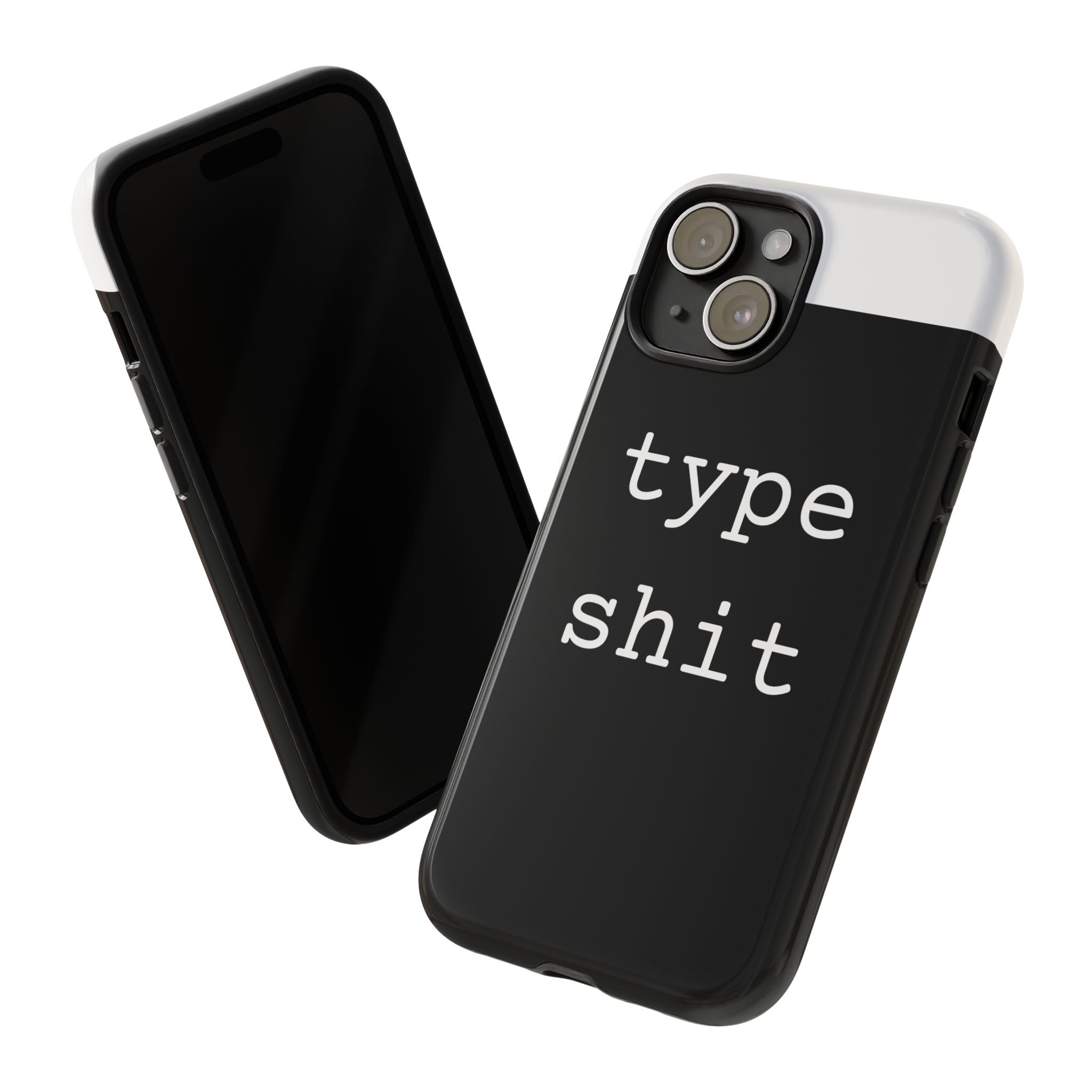 type shit Phone Case | Minimalist Typography Black