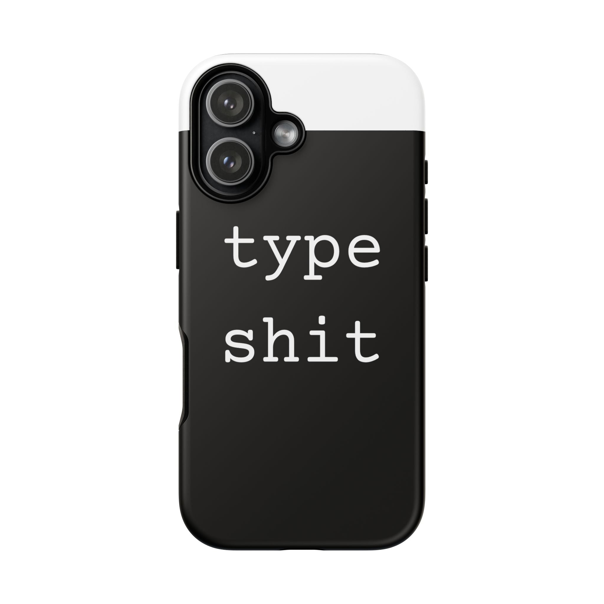 type shit Phone Case | Minimalist Typography Black