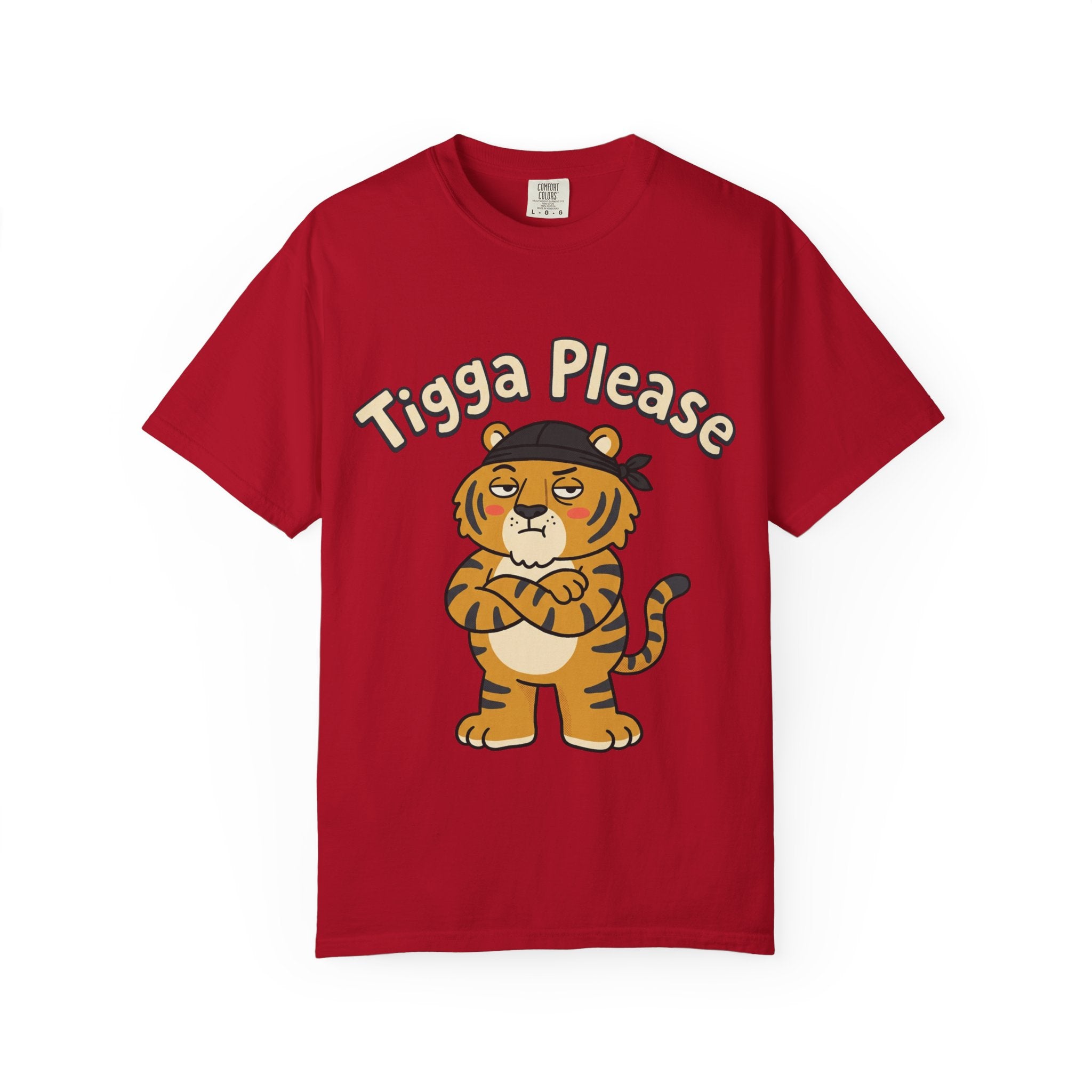 Tigga Please Tiger Illustration T-Shirt | Cute Cartoon Tiger Tee