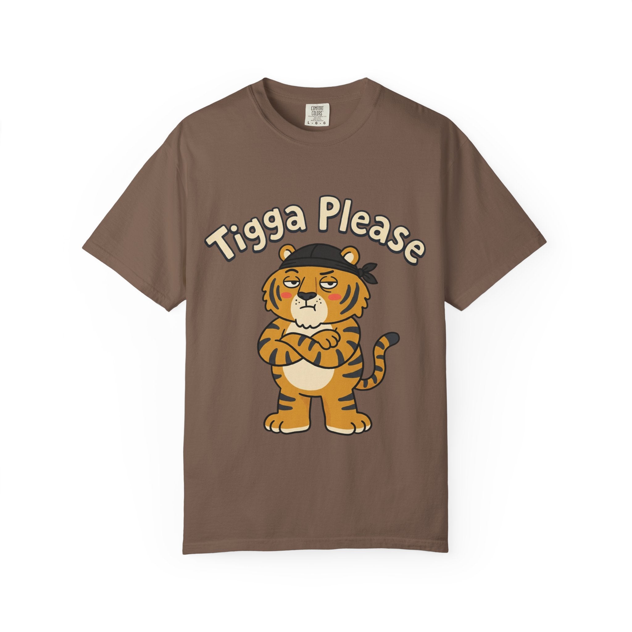 Tigga Please Tiger Illustration T-Shirt | Cute Cartoon Tiger Tee