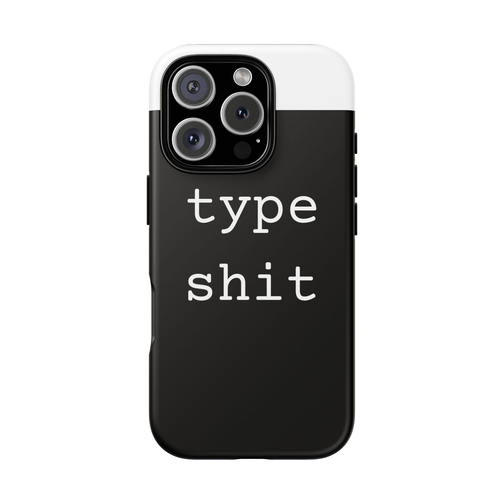 type shit Phone Case | Minimalist Typography Black